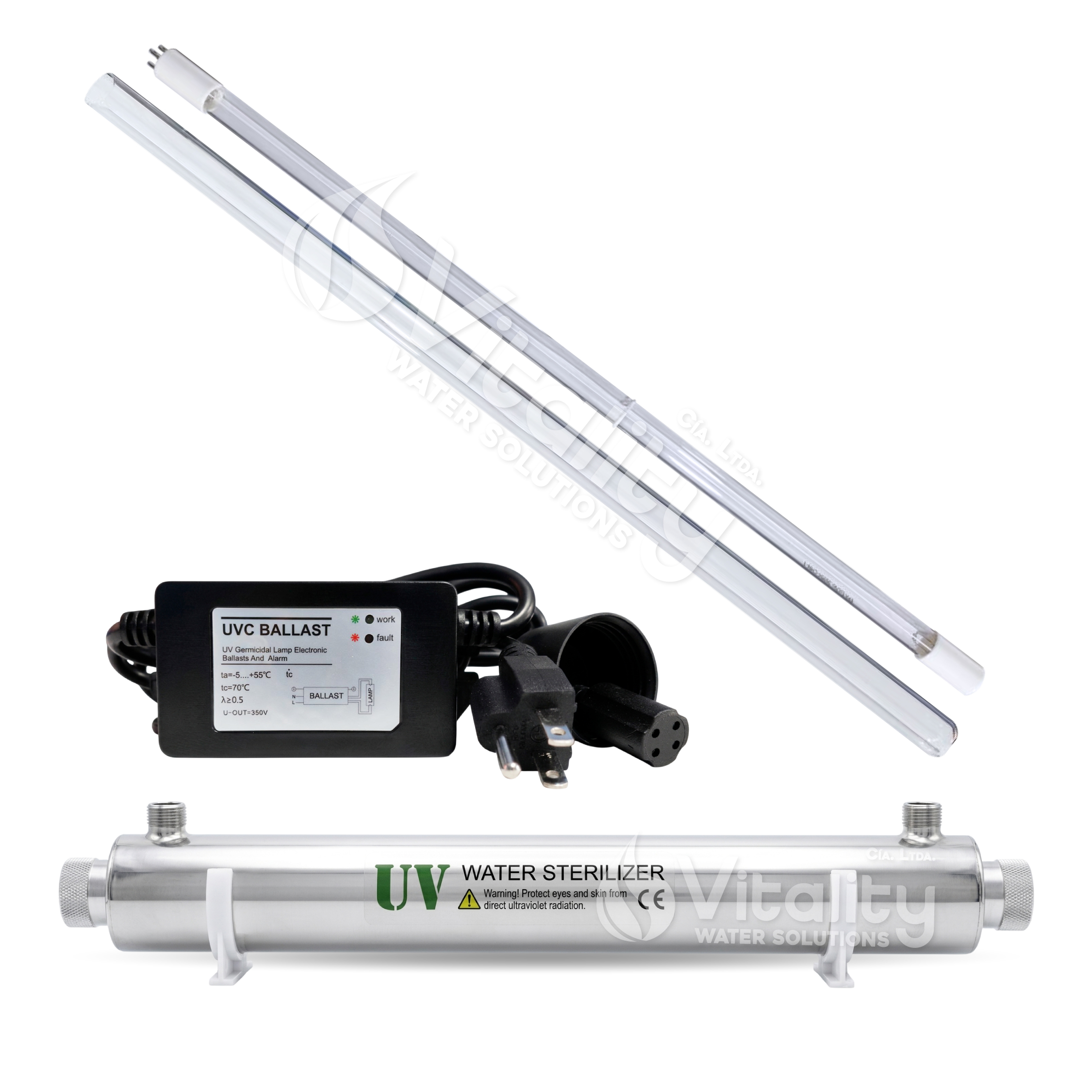 6GPM - 25W - 4P 110V SET ESTERILIZADOR ULTRAVIOLETA COMPLETO