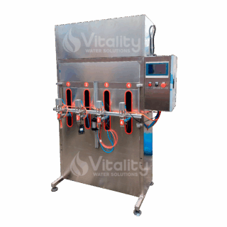 Maquina llenadora 4 cabezales Semiautomática